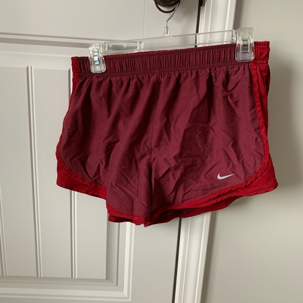 Red/Maroon Nike DRI-FIT Shorts